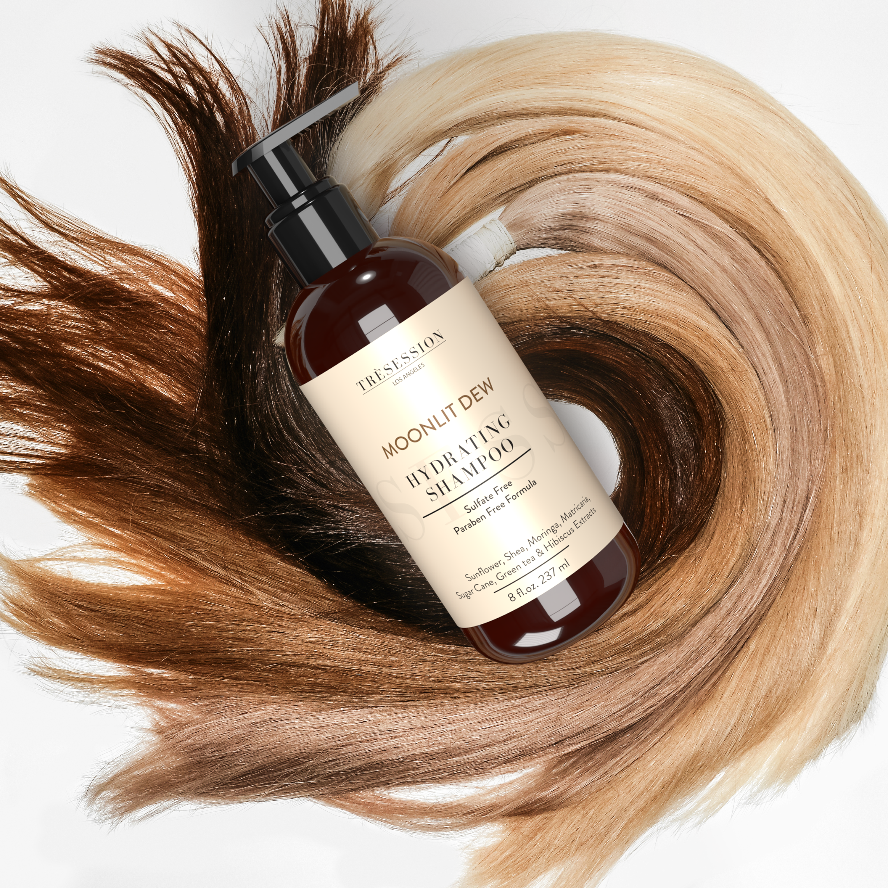 MONLIT DEW Hydrating Shampoo | For All Hair Types | Paraben-Free & Sulfate-Free 8 FL OZ