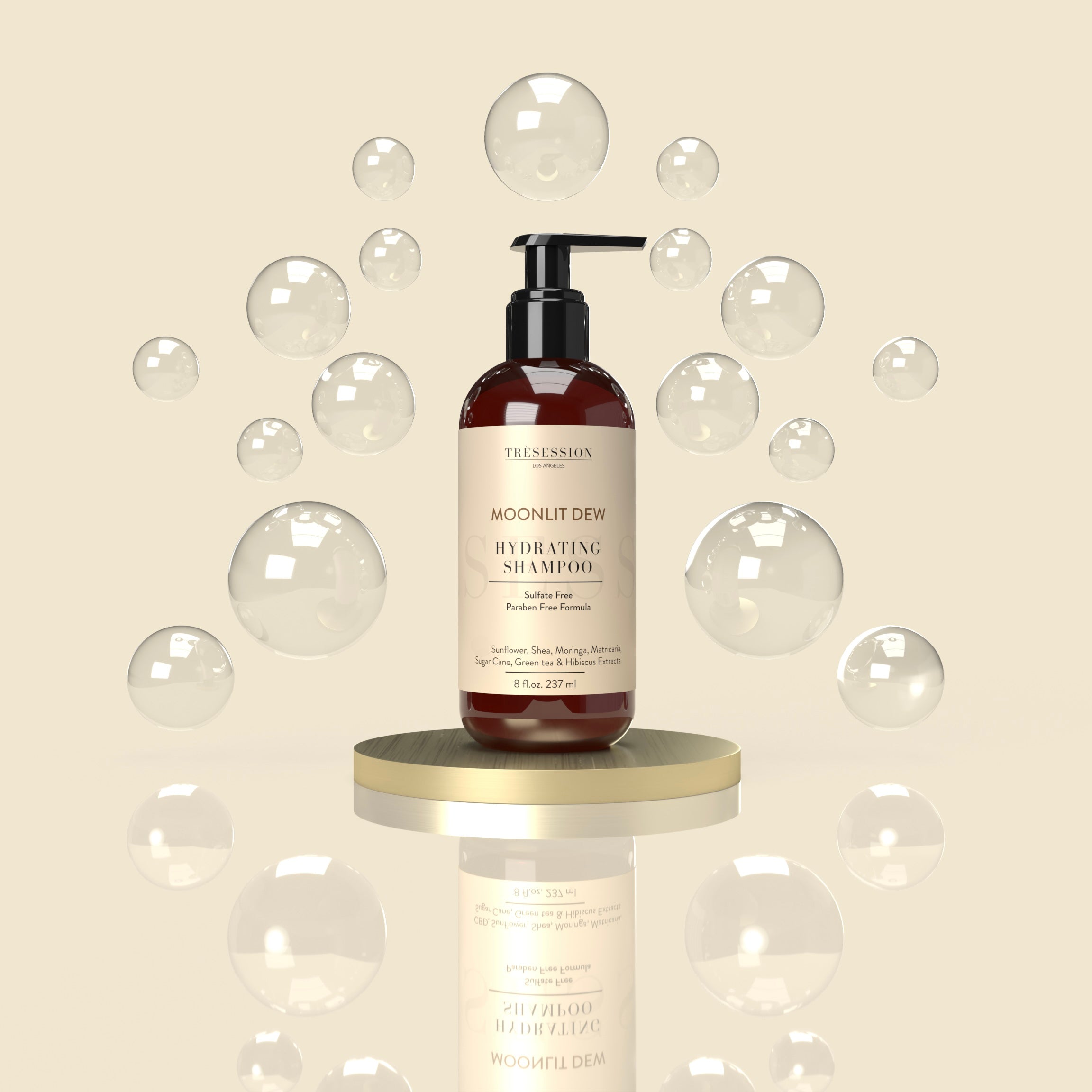 MONLIT DEW Hydrating Shampoo | For All Hair Types | Paraben-Free & Sulfate-Free 8 FL OZ