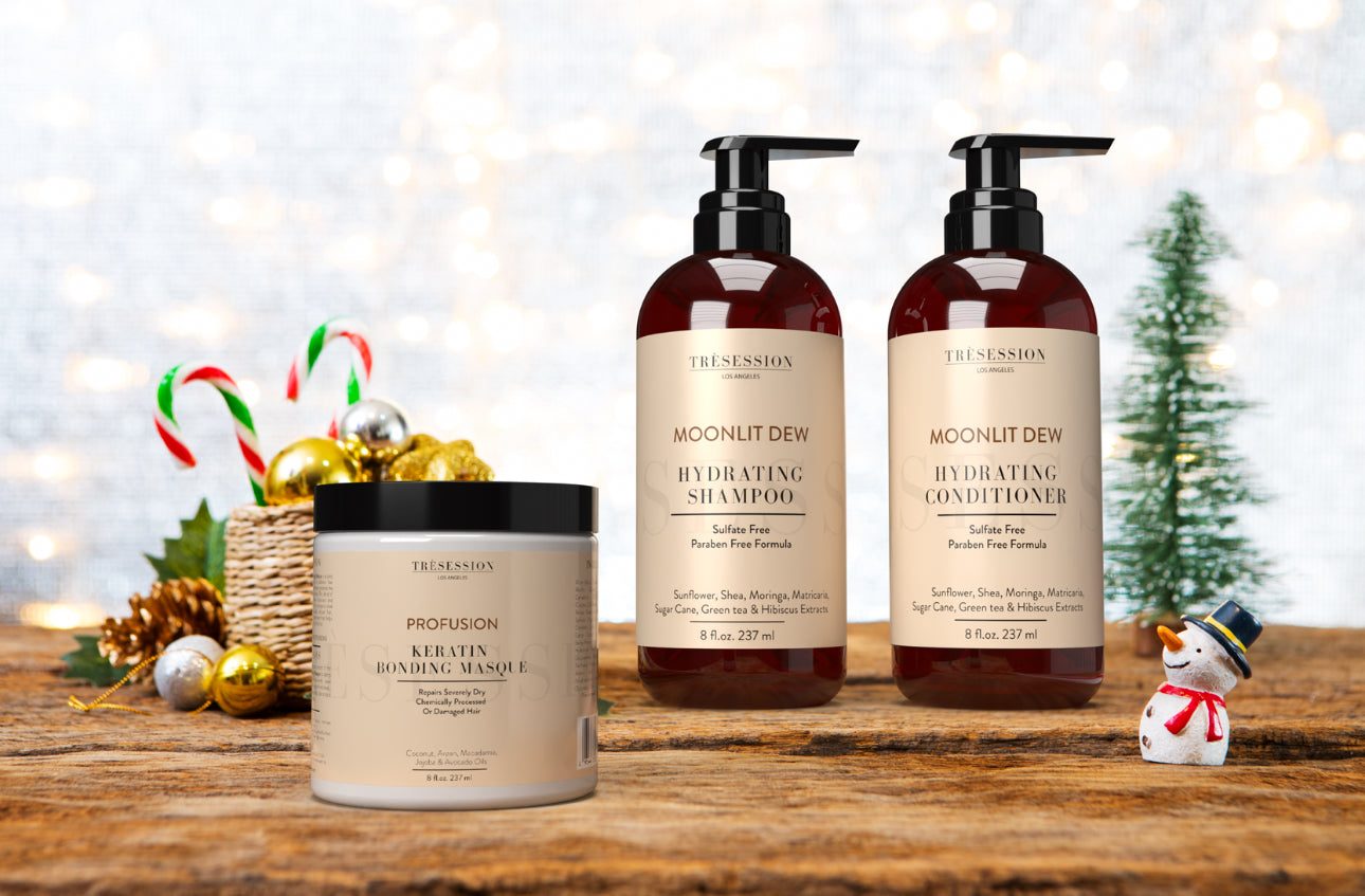 Holiday Glam Bundle:  MOONLIT DEW Shampoo + Conditioner + PROFUSION Masque = 35% off